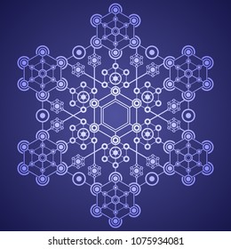 Abstract futuristic background. Technology element. Hexagon background template.