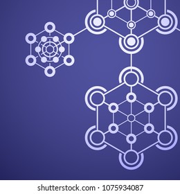 Abstract futuristic background. Technology element. Hexagon background template.