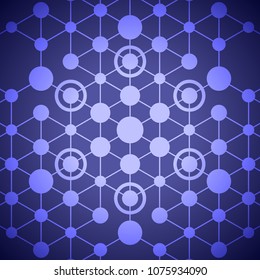 Abstract futuristic background. Technology element. Hexagon background template.