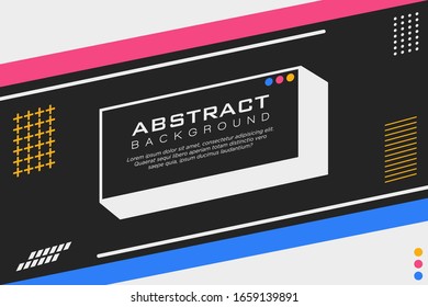 Abstract futuristic background with text surrounding with random element and ornament