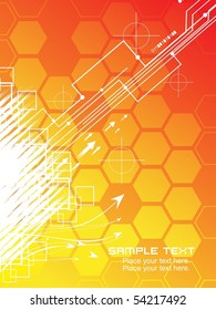 abstract futuristic background, vector illustration