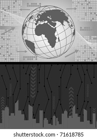 abstract futuristic background, vector illustration
