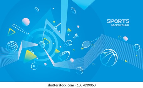 Abstract futuristic background. Vector sport concept