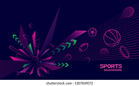 Abstract futuristic background. Vector sport concept