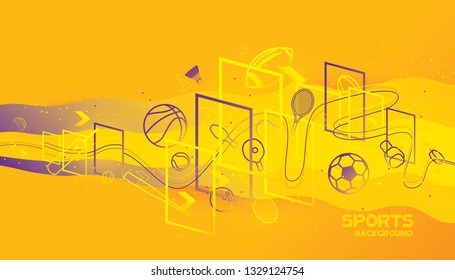 Abstract Futuristic Background. Vector Sport Concept