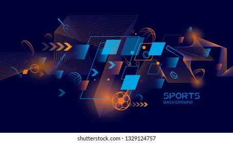 Abstract futuristic background. Vector sport concept