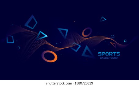 Abstract futuristic background. Vector sport concept