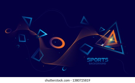 Abstract futuristic background. Vector sport concept