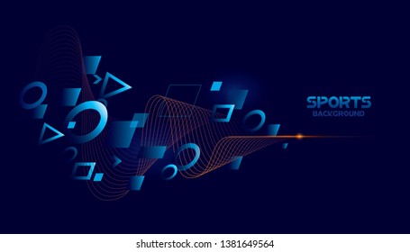 Abstract futuristic background. Vector sport concept