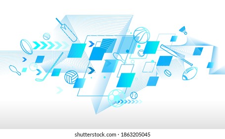 Abstract futuristic background. Vector sport concept