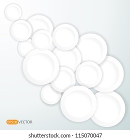 Resumen de fondo futurista con círculos blancos sobre fondo gris