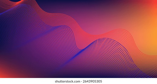 Abstractas fondo futurista con. Líneas geométricas dinámicas. Ilustración vectorial.