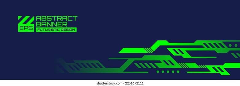 Abstract futuristic banner, cyberpunk  background vector with HUD shapes ornament, modern technology retro futurism 