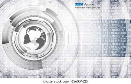 Abstract futuristic binary code