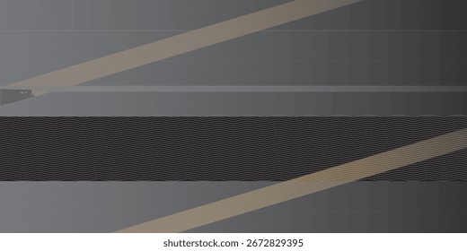 Abstract futuristic black background with lines design. Realistic 3d wallpaper with luxurious flowing lines. Perfect background for posters, websites, brochures, banners, applications, etc.