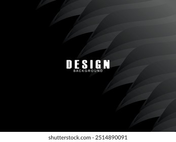 Abstract futuristic black background modern design. Realistic 3d wallpaper with luxurious flowing lines. Elegant background for posters, advertisements, websites, brochures, cards, banners, apps, etc.