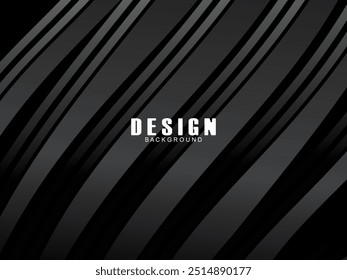 Abstract futuristic black background modern design. Realistic 3d wallpaper with luxurious flowing lines. Elegant background for posters, advertisements, websites, brochures, cards, banners, apps, etc.