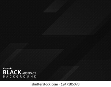 Abstract of futuristic black background of square geometric pattern, vector eps10