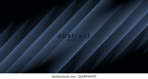 Abstract futuristic black blue white background with overlapping design. Realistic 3D wallpaper with flowing luxury lines.vector eps10