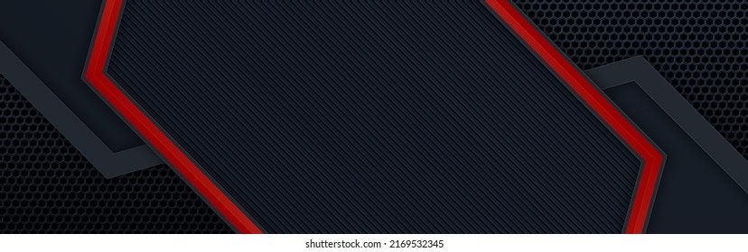 Abstract futuristic black and red gaming background with modern esport shapes. Vector design template technology concept can use element game banner, sport poster, cyber wallpaper, web, advertising