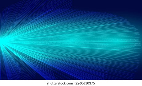 Abstrakter futuristischer blauer Hintergrund. Technologie, die digitale Wellen- und Internetverbindungen leuchtet,