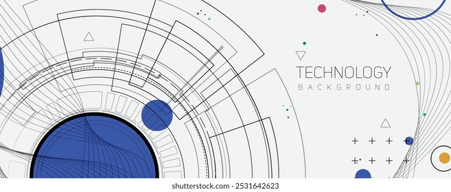 resumo futurista azul círculo tecnologia de computador fundo de negócios