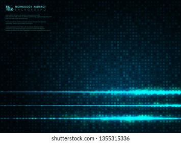 Abstract futuristic blue square pattern of technology energy background. You can use for modern design of ad, poster, print, book, annual report, artwork. illustration vector eps10