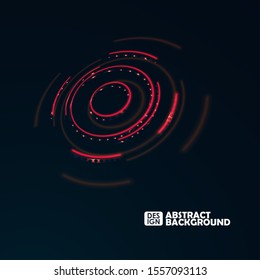 Abstract futuristic blurred circles. Science technology machine. Graphic concept for your design