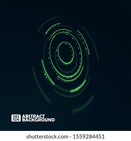 Abstract futuristic blurred circles. Science technology machine. Graphic concept for your design