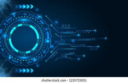 Abstract Futuristic Board Hud Technology Background Stock Vector ...