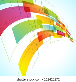 abstract futuristic bright background with circular moving