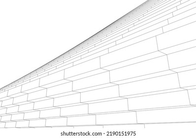 Abstract futuristic buildings. Architectural vector drawing