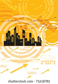fondo abstracto futurista de entorno empresarial, ilustración vectorial