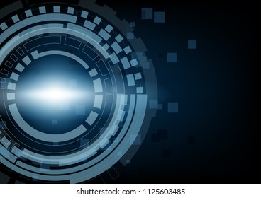 Abstract futuristic circle design on technology  background Hi-tech concept ,Vector Illustration
