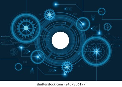 Abstractas círculo futurista de ciencia ficción concepto de innovación de la tecnología de fondo