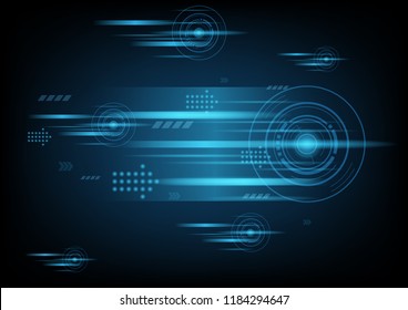Abstract futuristic circle technology sci-fi background Hi-tech concept ,Vector Illustration
