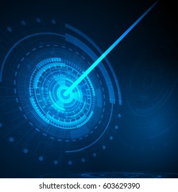 Abstract futuristic circle technology vector design