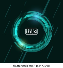 Abstract futuristic circles visualization. Graphic concept for your design