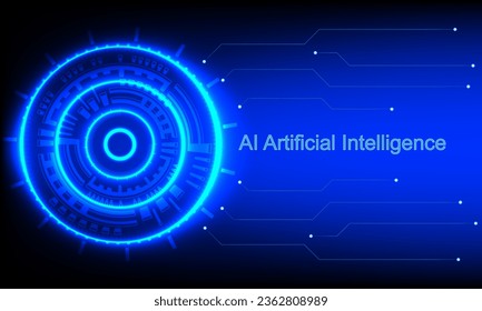 Abstract futuristic circuit Ai technology, Artificial Intelligence, graphics design vector illustration