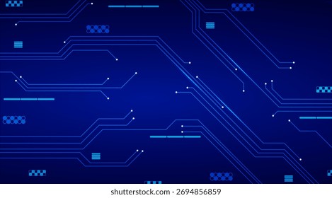 Vetor de placa de rede digital de alta tecnologia de fundo de circuito futurista
