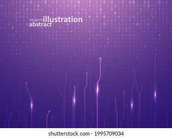 Abstract futuristic circuit board background.  Big data code representation. Hi-tech Illustration of digital technology. Graphic concept for your design