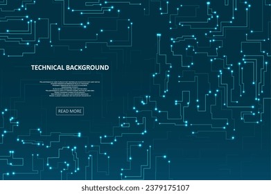 Abstract futuristic circuit board background. Hi-tech Illustration of digital technology. Graphic concept for your design.