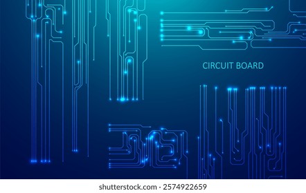 Abstract futuristic circuit board background. Hi-tech Illustration of digital technology. Graphic concept for your design