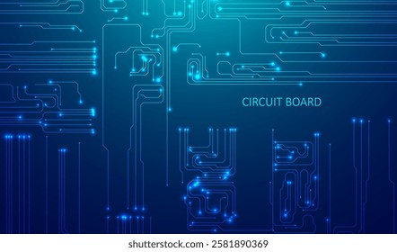 Abstract futuristic circuit board background. Hi-tech Illustration of digital technology. Graphic concept for your design