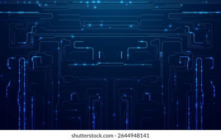 Fundo abstrato da placa de circuito futurista. Ilustração de alta tecnologia da tecnologia digital. Conceito gráfico para seu design