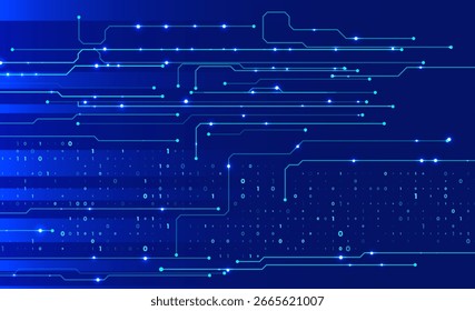 Fondo futurista Abstractas de la placa de circuito. Representación de código de Big data. Ilustración de alta tecnología de la tecnología digital. Concepto gráfico para su diseño
