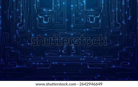 Abstract futuristic circuit board background. Hi-tech Illustration of digital technology. Graphic concept for your design