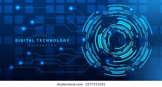 Abstract futuristic circuit board. business technology communication. Hi tech digital connection. high tech. science. digital eye. blue future background. high computer digital technology concept