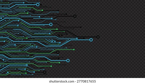 Abstract futuristic circuit board. Digital circuit board elements background. Futuristic blue circuit board background. High computer technology