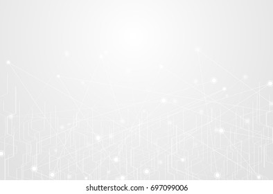 Abstract Futuristic Circuit Board. Digital Global Network Communication Business Connection. Computer technology white color background, technology concept. Vector illustration

